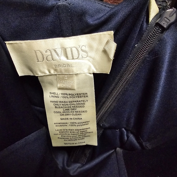 Davids  Bridal Versa Convertible Mesh Dress color Marine - Picture 4 of 5